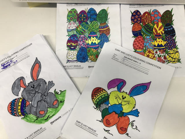 Gary & Lucy - Albany Primary School Easter Colouring Competition 2021